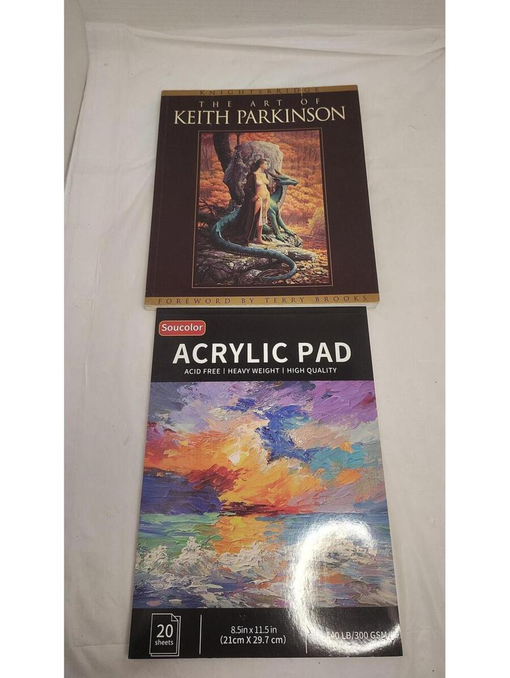 The Art of Keith Parkinson First Printing 1996 Fantasy Art SC + Sketch Pad
